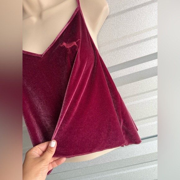 Victoria’s Secret PINK! Velour Flowy Sexy Spaghetti Strap Tank Top Size Large - Picture 3 of 8